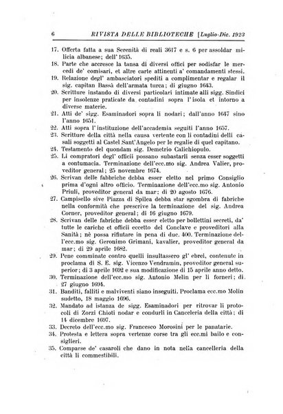 Rivista delle biblioteche e degli archivi periodico di biblioteconomia e di bibliografia di paleografia e di archivistica