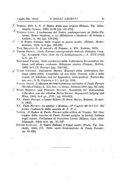 Rivista delle biblioteche e degli archivi periodico di biblioteconomia e di bibliografia di paleografia e di archivistica