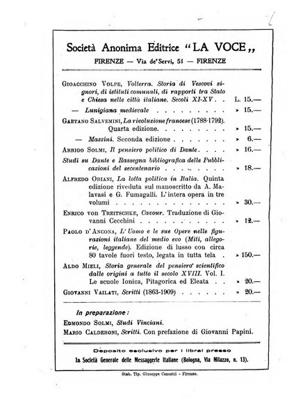 Rivista delle biblioteche e degli archivi periodico di biblioteconomia e di bibliografia di paleografia e di archivistica