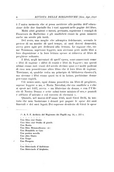 Rivista delle biblioteche e degli archivi periodico di biblioteconomia e di bibliografia di paleografia e di archivistica