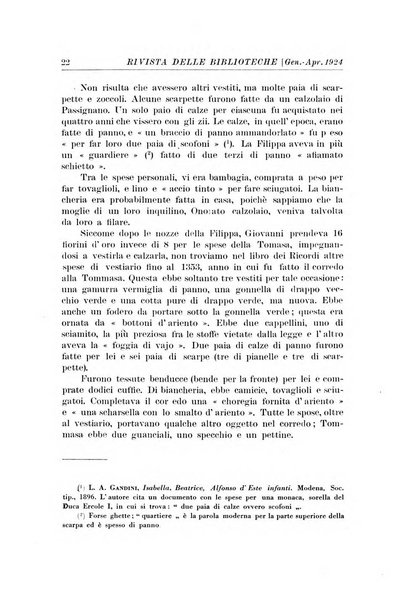 Rivista delle biblioteche e degli archivi periodico di biblioteconomia e di bibliografia di paleografia e di archivistica