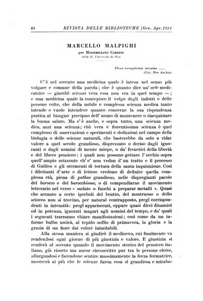 Rivista delle biblioteche e degli archivi periodico di biblioteconomia e di bibliografia di paleografia e di archivistica