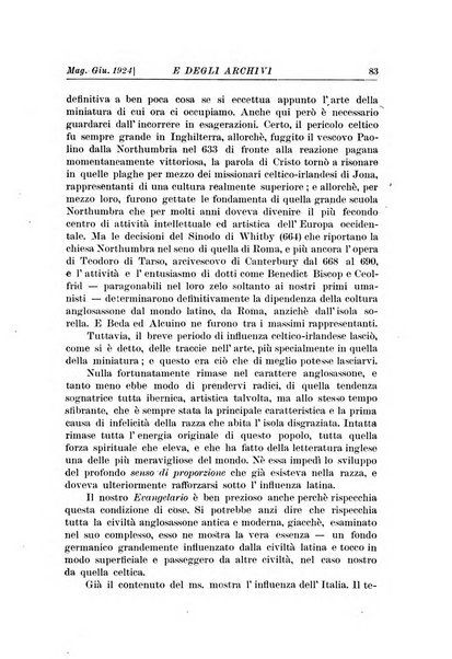 Rivista delle biblioteche e degli archivi periodico di biblioteconomia e di bibliografia di paleografia e di archivistica