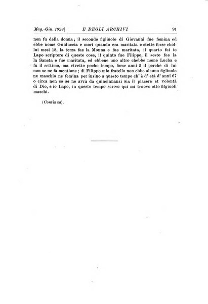 Rivista delle biblioteche e degli archivi periodico di biblioteconomia e di bibliografia di paleografia e di archivistica