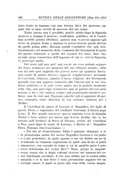 Rivista delle biblioteche e degli archivi periodico di biblioteconomia e di bibliografia di paleografia e di archivistica