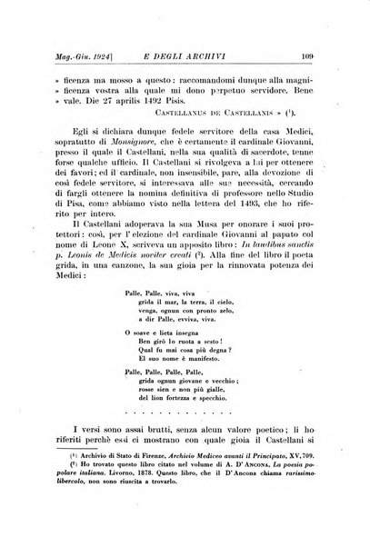 Rivista delle biblioteche e degli archivi periodico di biblioteconomia e di bibliografia di paleografia e di archivistica