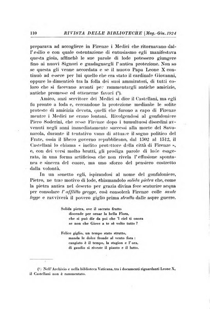 Rivista delle biblioteche e degli archivi periodico di biblioteconomia e di bibliografia di paleografia e di archivistica