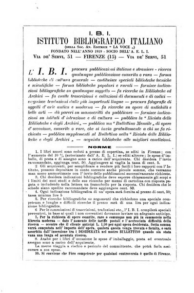 Rivista delle biblioteche e degli archivi periodico di biblioteconomia e di bibliografia di paleografia e di archivistica