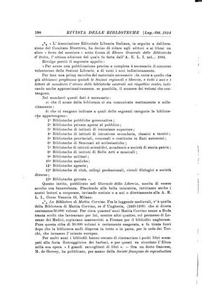 Rivista delle biblioteche e degli archivi periodico di biblioteconomia e di bibliografia di paleografia e di archivistica