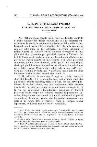 Rivista delle biblioteche e degli archivi periodico di biblioteconomia e di bibliografia di paleografia e di archivistica