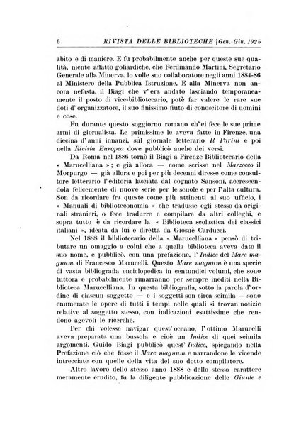 Rivista delle biblioteche e degli archivi periodico di biblioteconomia e di bibliografia di paleografia e di archivistica