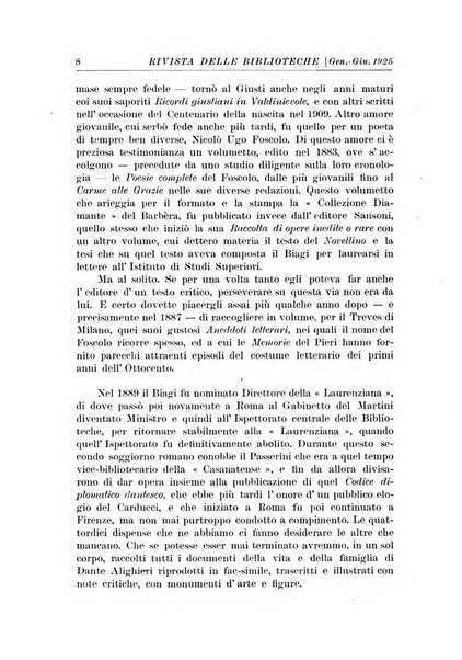 Rivista delle biblioteche e degli archivi periodico di biblioteconomia e di bibliografia di paleografia e di archivistica