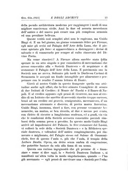 Rivista delle biblioteche e degli archivi periodico di biblioteconomia e di bibliografia di paleografia e di archivistica