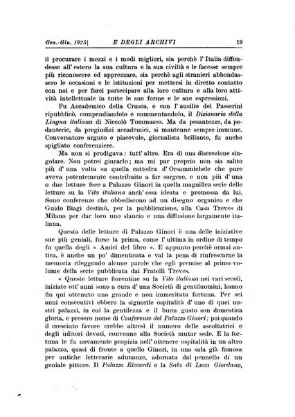 Rivista delle biblioteche e degli archivi periodico di biblioteconomia e di bibliografia di paleografia e di archivistica