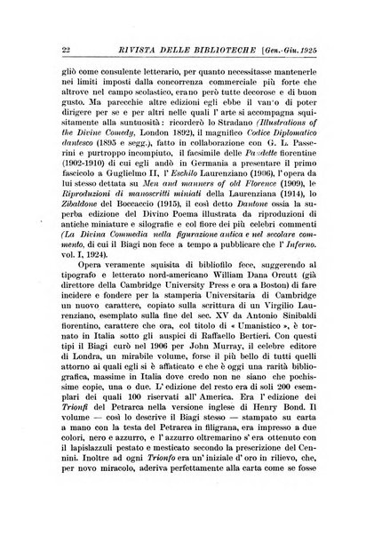 Rivista delle biblioteche e degli archivi periodico di biblioteconomia e di bibliografia di paleografia e di archivistica