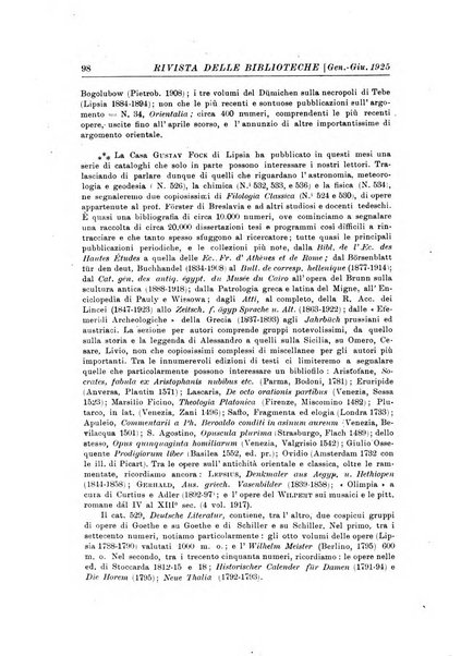 Rivista delle biblioteche e degli archivi periodico di biblioteconomia e di bibliografia di paleografia e di archivistica
