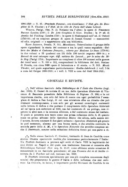 Rivista delle biblioteche e degli archivi periodico di biblioteconomia e di bibliografia di paleografia e di archivistica