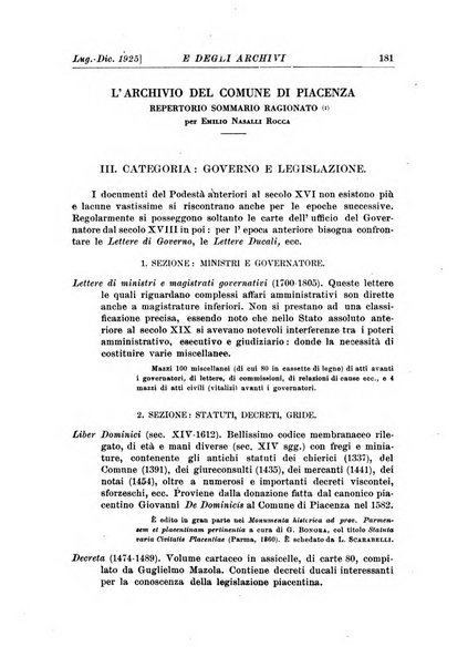 Rivista delle biblioteche e degli archivi periodico di biblioteconomia e di bibliografia di paleografia e di archivistica