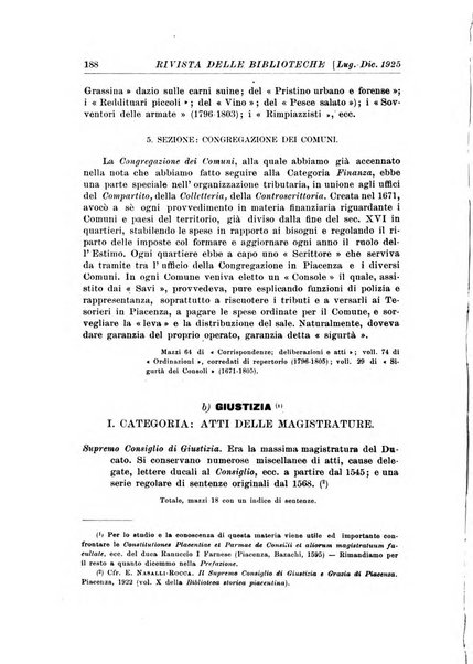 Rivista delle biblioteche e degli archivi periodico di biblioteconomia e di bibliografia di paleografia e di archivistica