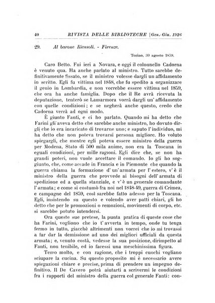 Rivista delle biblioteche e degli archivi periodico di biblioteconomia e di bibliografia di paleografia e di archivistica