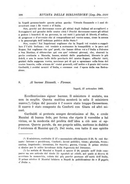 Rivista delle biblioteche e degli archivi periodico di biblioteconomia e di bibliografia di paleografia e di archivistica