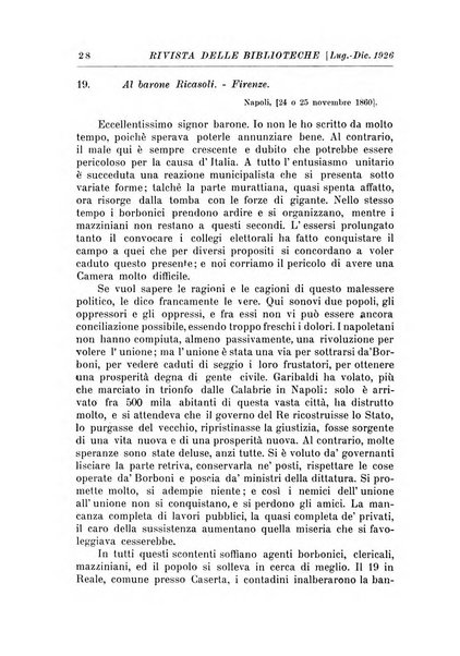 Rivista delle biblioteche e degli archivi periodico di biblioteconomia e di bibliografia di paleografia e di archivistica