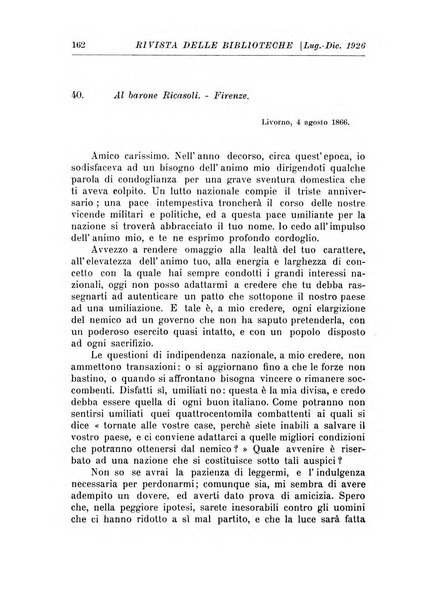 Rivista delle biblioteche e degli archivi periodico di biblioteconomia e di bibliografia di paleografia e di archivistica