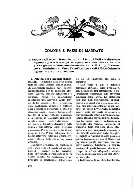 Rivista delle colonie, L'oltremare