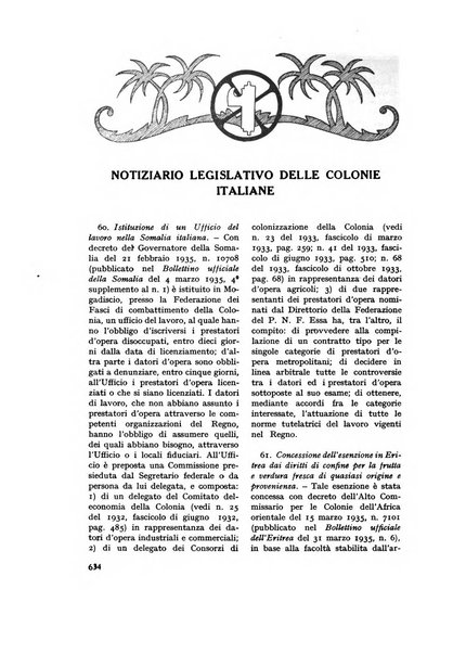 Rivista delle colonie, L'oltremare