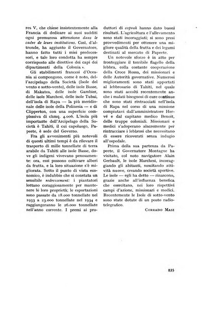 Rivista delle colonie, L'oltremare