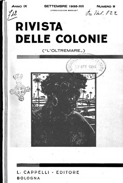 Rivista delle colonie, L'oltremare