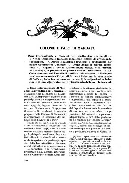 Rivista delle colonie, L'oltremare