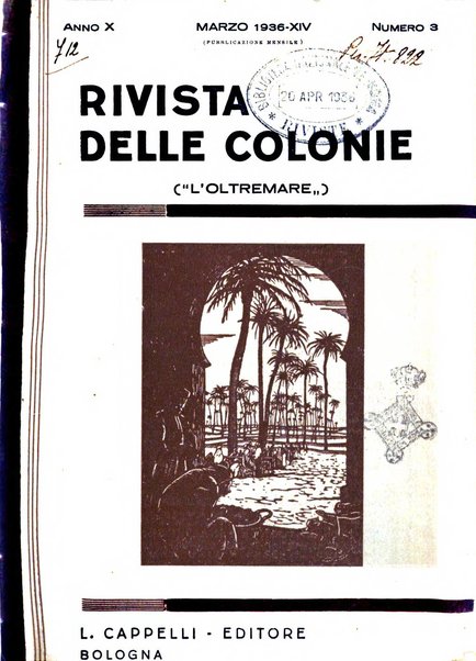 Rivista delle colonie, L'oltremare