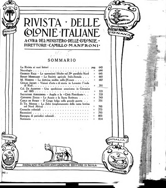 Rivista delle colonie italiane