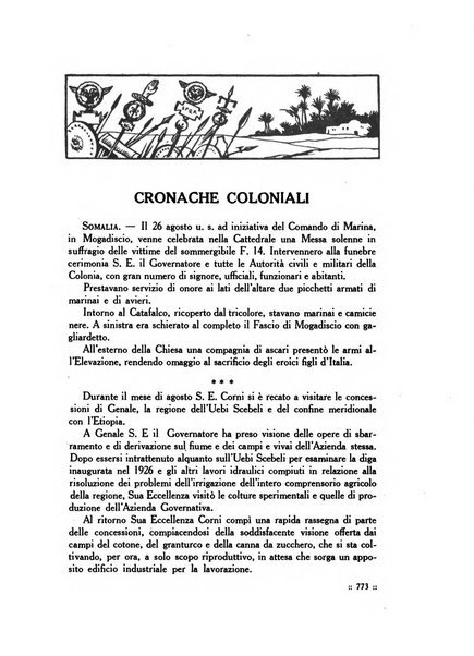 Rivista delle colonie italiane