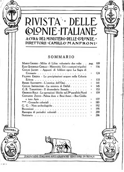 Rivista delle colonie italiane