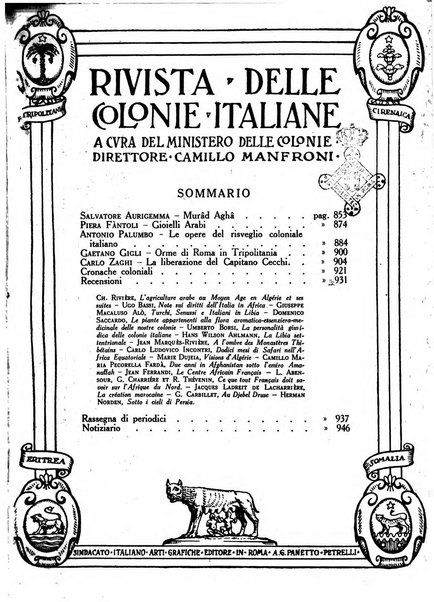 Rivista delle colonie italiane