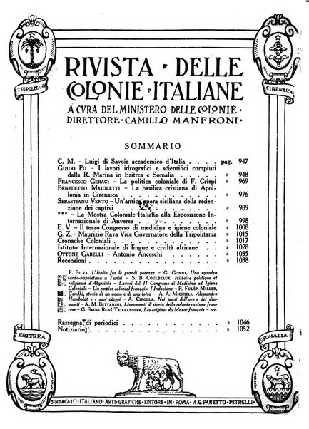 Rivista delle colonie italiane