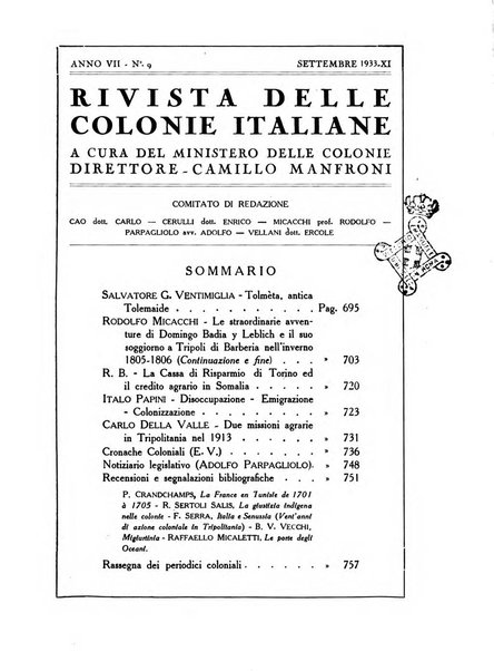 Rivista delle colonie italiane