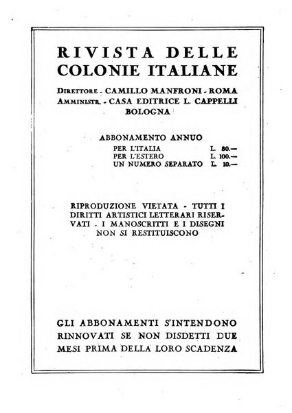 Rivista delle colonie italiane