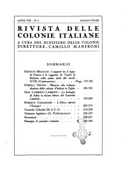 Rivista delle colonie italiane