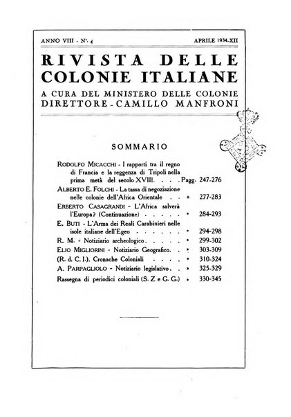 Rivista delle colonie italiane