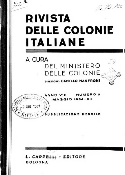 Rivista delle colonie italiane