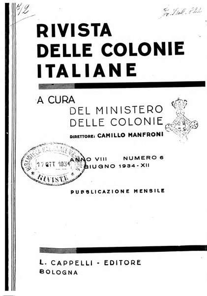 Rivista delle colonie italiane