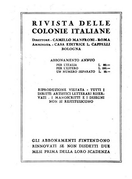 Rivista delle colonie italiane