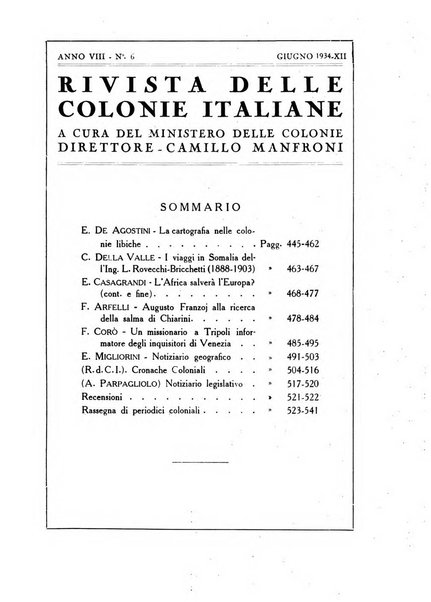 Rivista delle colonie italiane