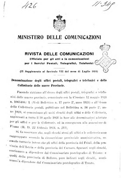 Rivista delle comunicazioni