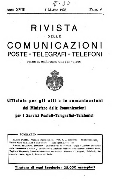 Rivista delle comunicazioni