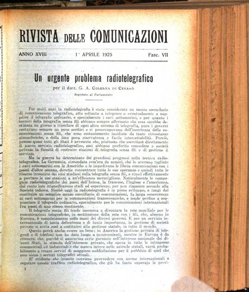 Rivista delle comunicazioni