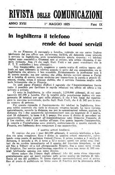 Rivista delle comunicazioni